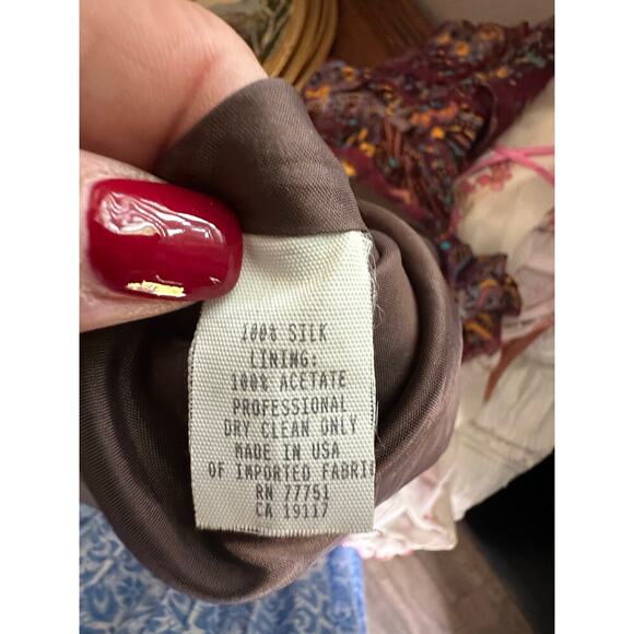 Vintage Betsey Johnson Women's Paisley Print 100% Silk Y2K 90s 2000s Size 4 - Picture 7 of 11